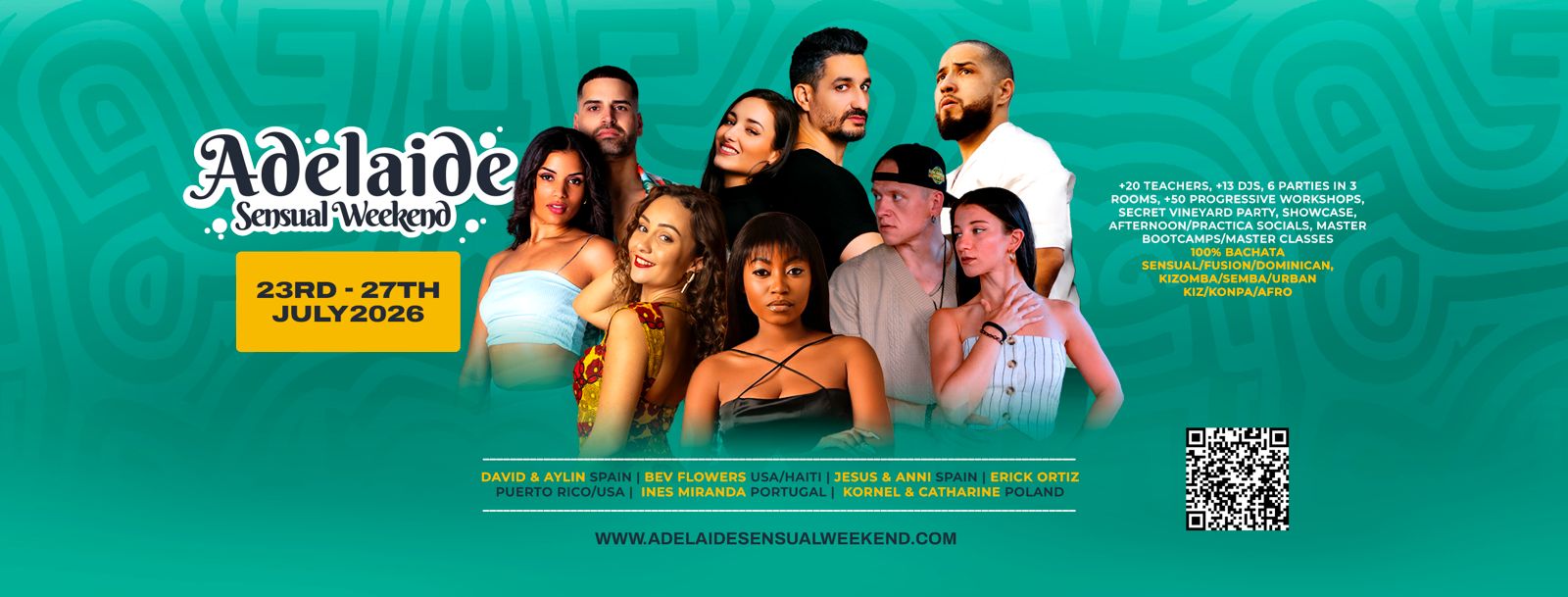 Adelaide Sensual Weekend 2026 event poster.
