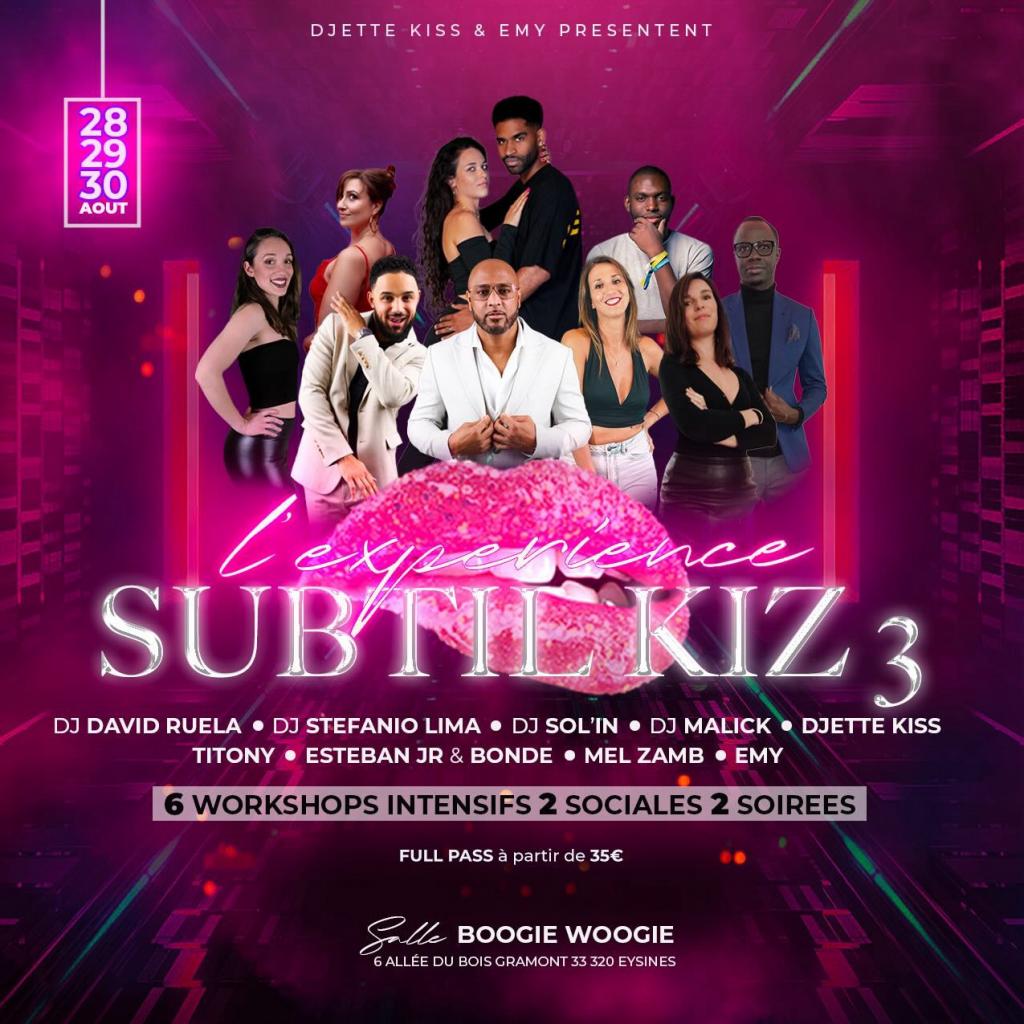Subtil Kiz 3 event with DJs and workshops.
