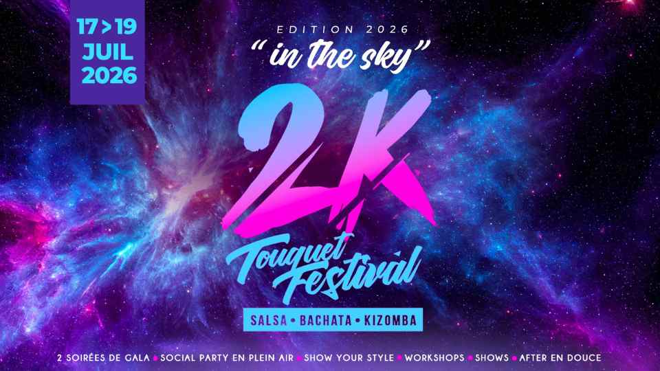 Touquet Festival 2026, salsa and kizomba event poster.