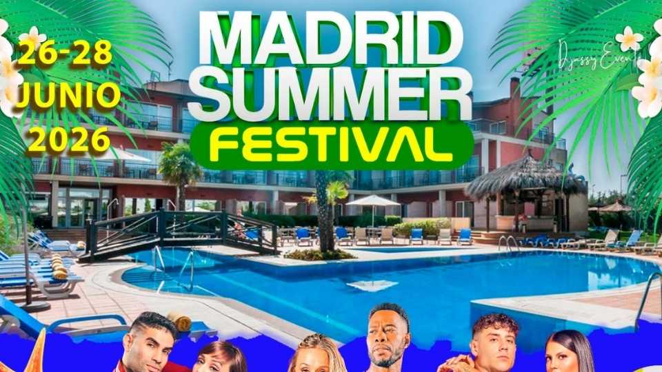 Madrid Summer Festival 2026 poolside event, June 26-28.