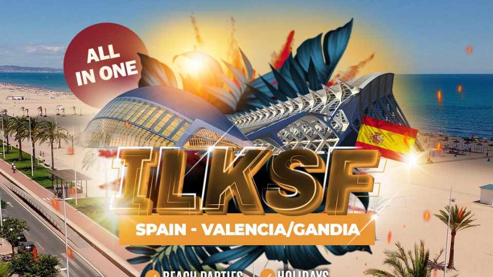 Valencia beach party festival event in Spain.