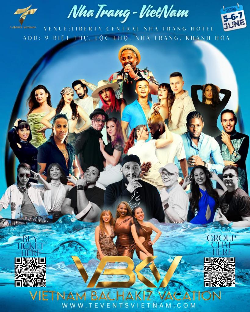 Vietnam Bachata event poster, Nha Trang, June 5-7.
