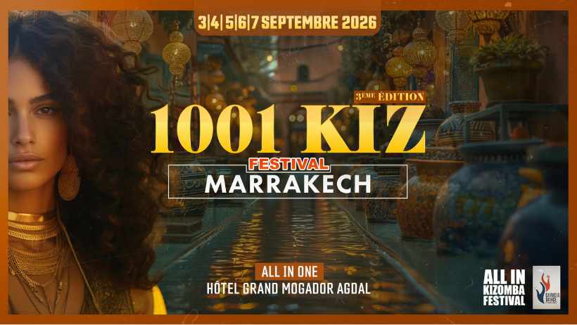 Promotional poster for 1001 Kiz Festival Marrakech