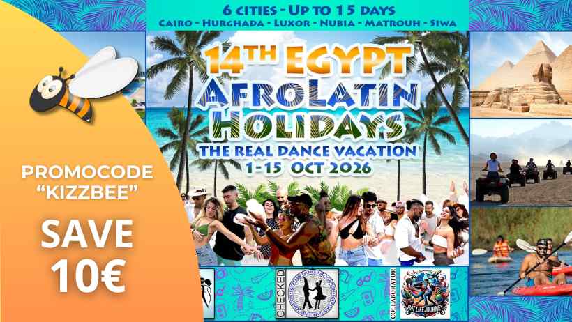 Poster for Egypt AfroLatin Holidays dance event 2026