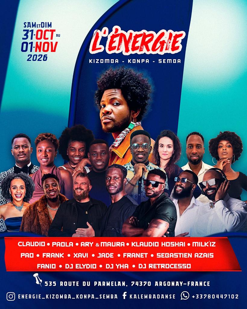 L’Énergie dance festival poster featuring artists and event details