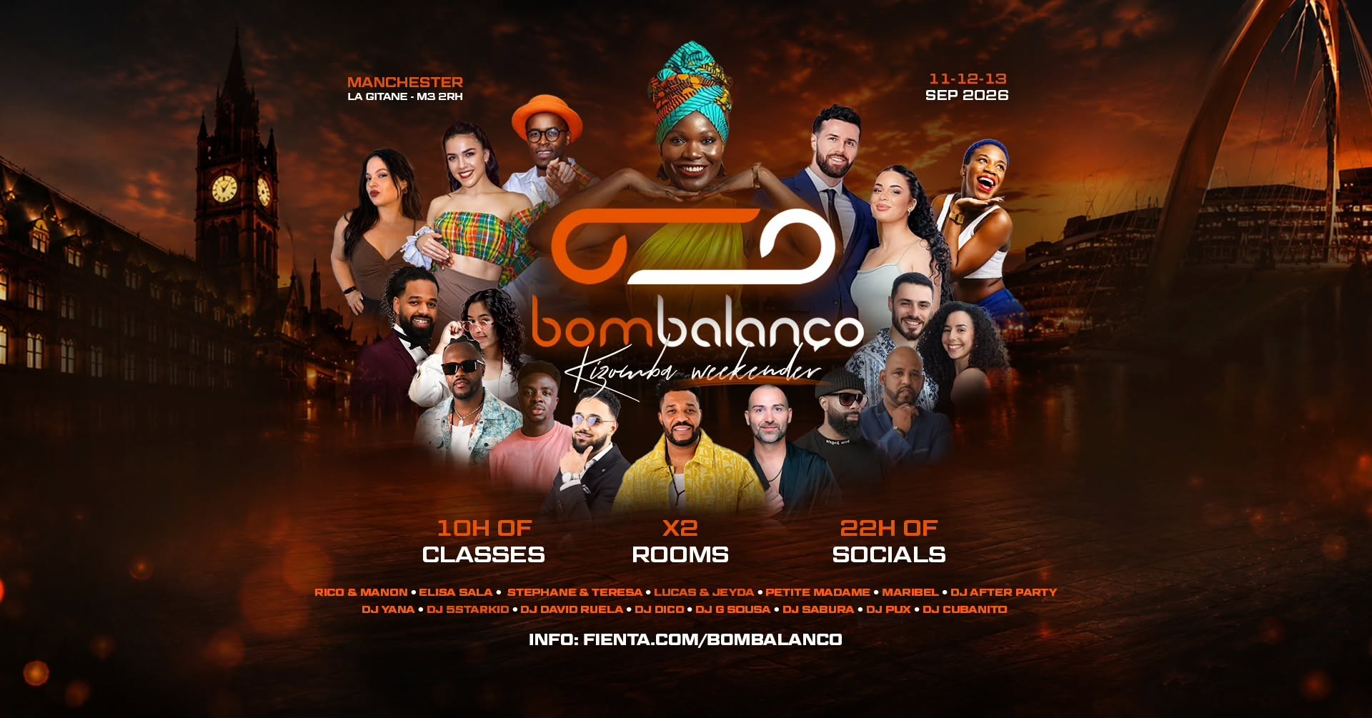 Bombalanco Kizomba Weekender poster for Manchester dance event