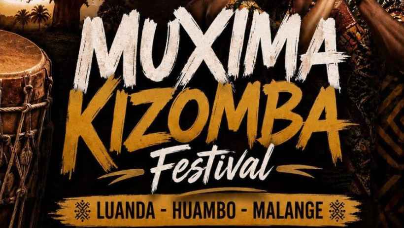 Muzima Kizomba Festival poster with Angolan city names