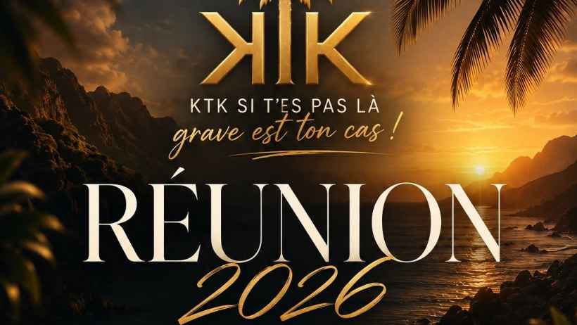Golden sunset reunion poster for KTK, 2026