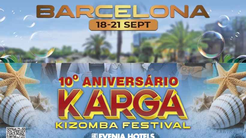 Barcelona Karga Kizomba Festival tenth anniversary promotional poster