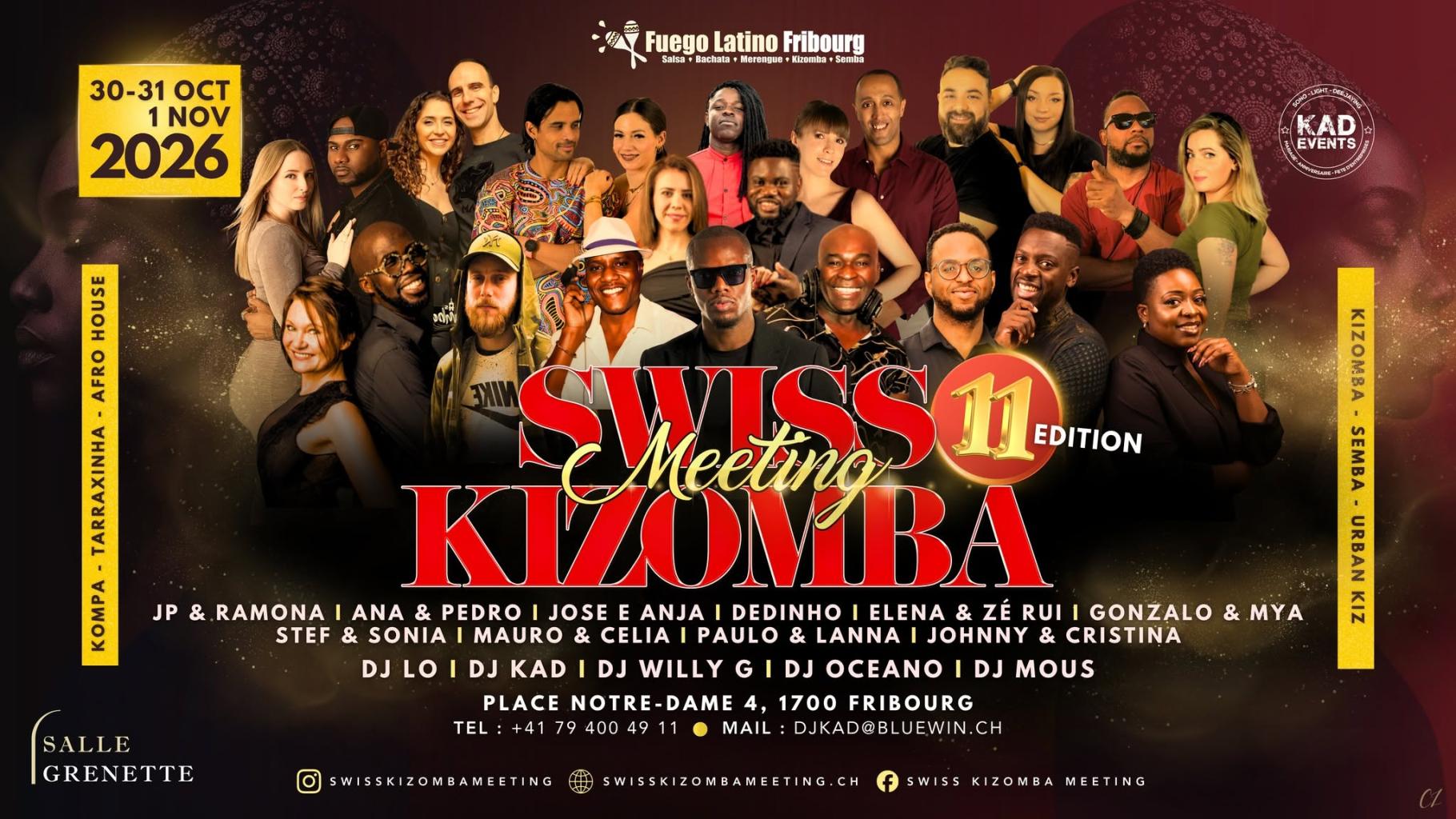 Swiss Kizomba Meeting 11th edition dance festival poster