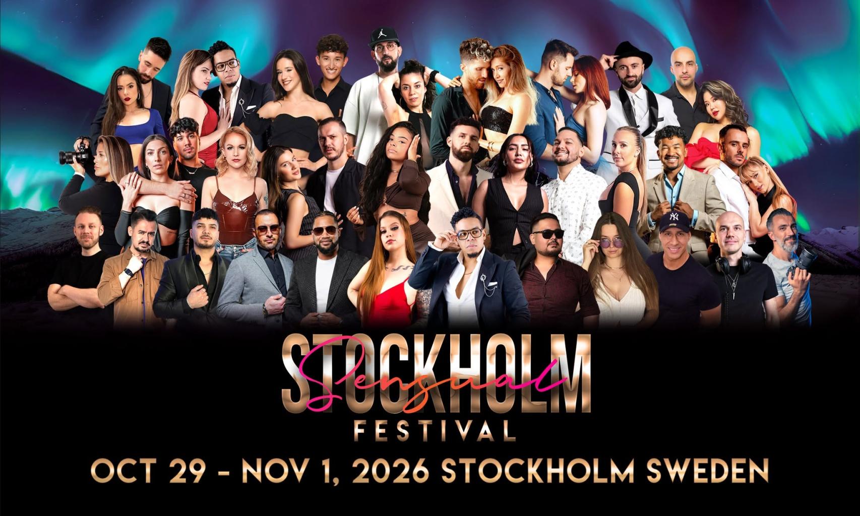 Stockholm Sensual Festival 2026 promotional poster with performers