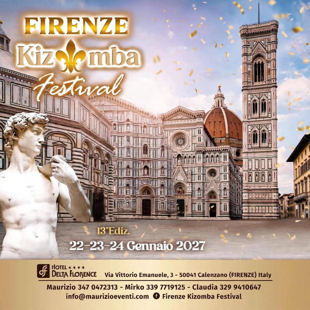 Florence Kizomba Festival 2027 poster featuring the Duomo
