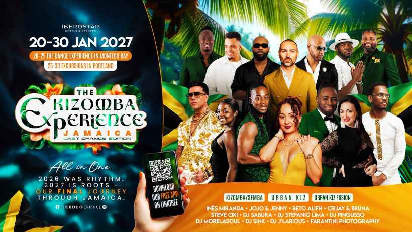 Kizomba Experience Jamaica 2027 dance festival promotional poster