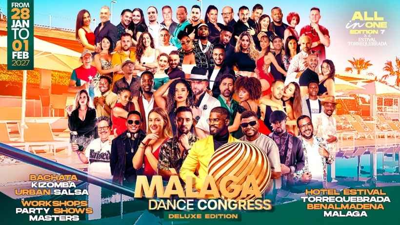 Malaga Dance Congress 2027 festival poster with performers