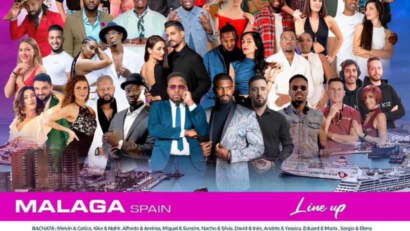 International bachata artists assembled for Málaga, Spain line-up