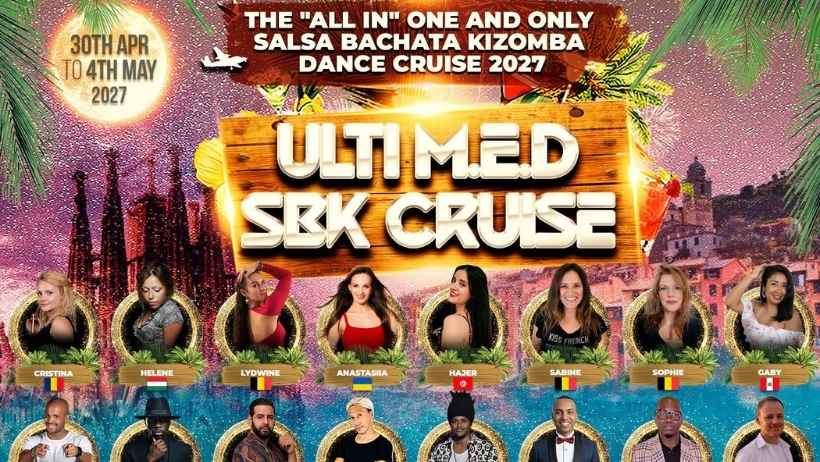 Promotional poster for Ultimate SBK Cruise 2027 dance event